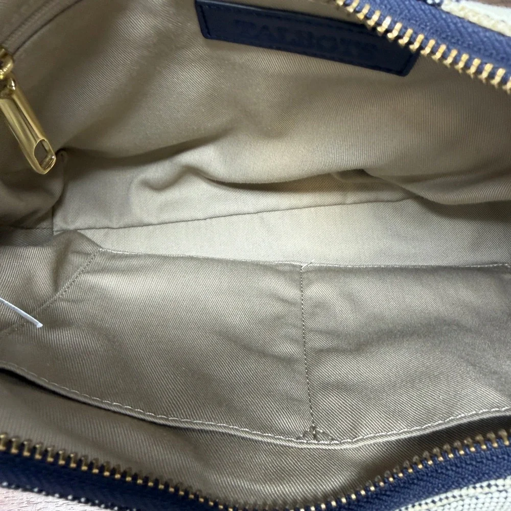 Talbots Navy & Cream Gingham Hobo Shoulder Bag